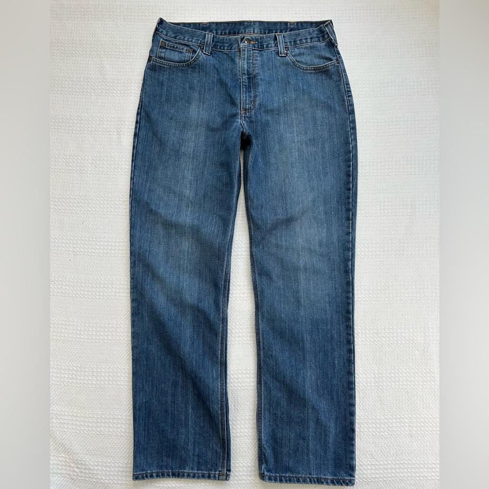 SOLD…Carhartt Jeans Holter Relaxed Fit 101483 Medium Wash Size W36 X L34